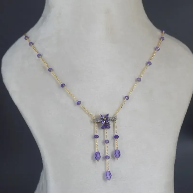 HK0345 Purple color necklace