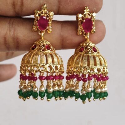 multi colour butta/jhumka