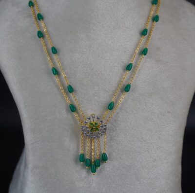 emarald and cz pendent combination - Image 3
