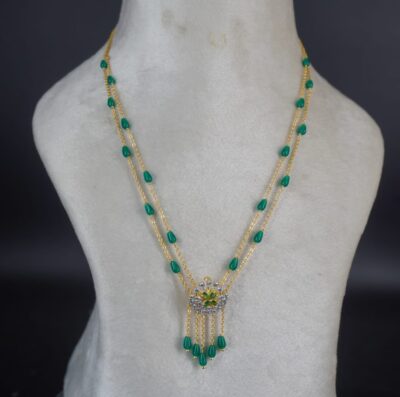 emarald and cz pendent combination - Image 2