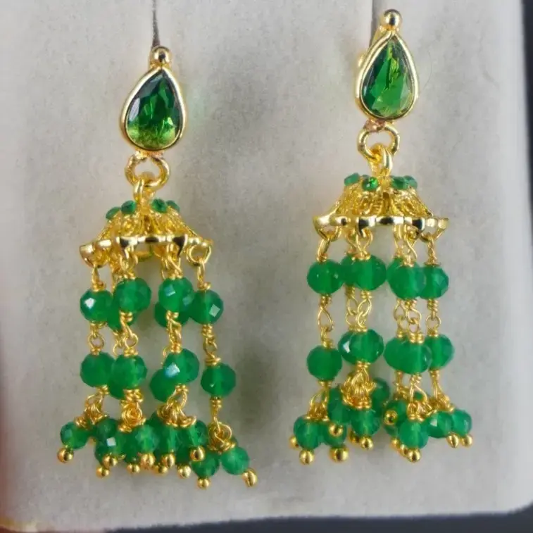 Green earrings